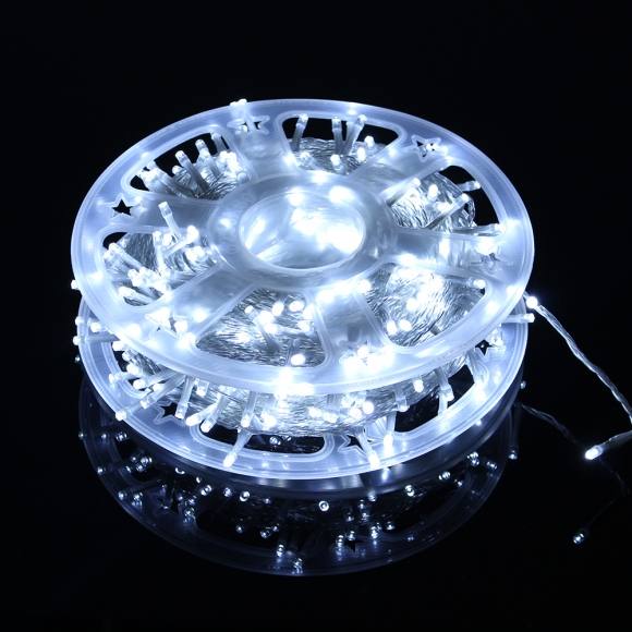 [은하수] 500구 투명선 LED 백색 지니전구(50M) (전원잭포함)