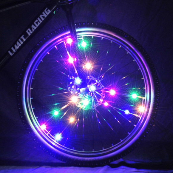 플래시 자전거 LED 와이어 휠라이트(컬러믹스)