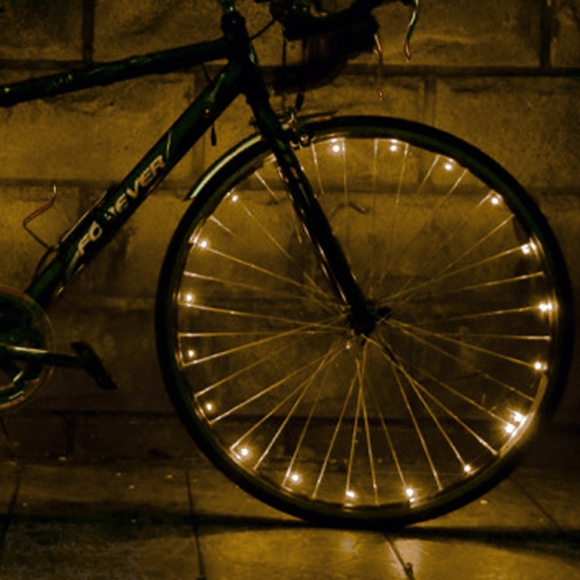 플래시 자전거 LED 와이어 휠라이트(옐로우)