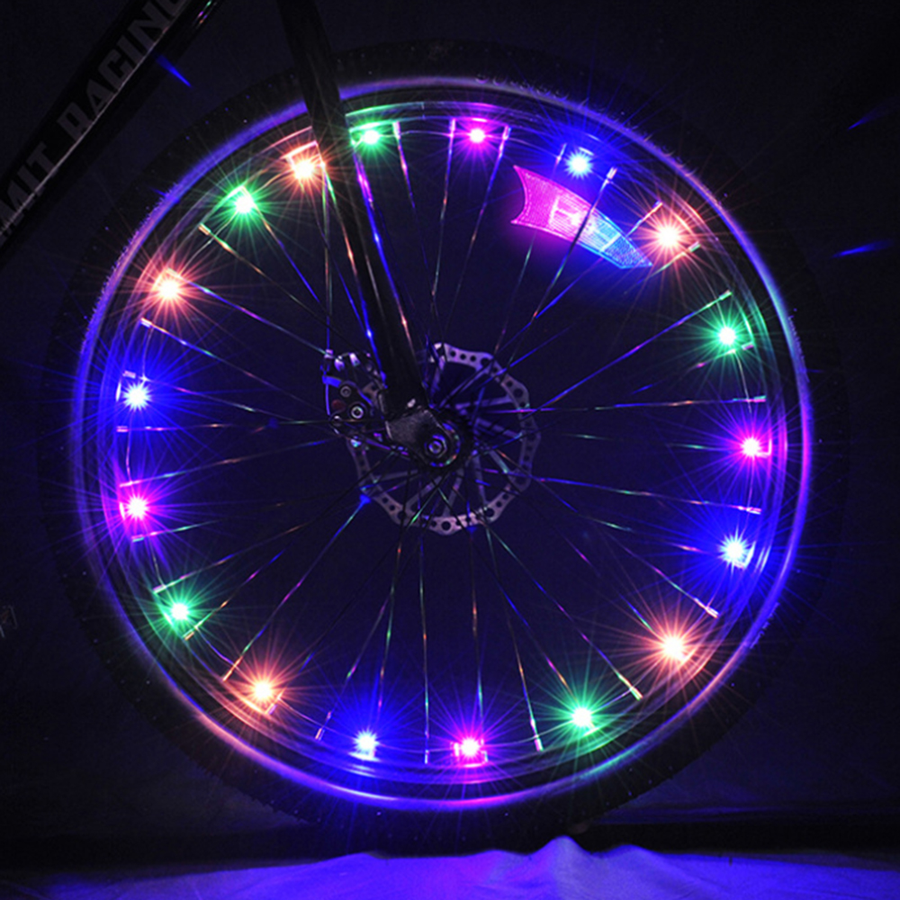 Oce 와이어 LED 자전거 휠라이트 플래시-컬러믹스 밝은 후라시 형광 플래쉬 점멸등 야간등
