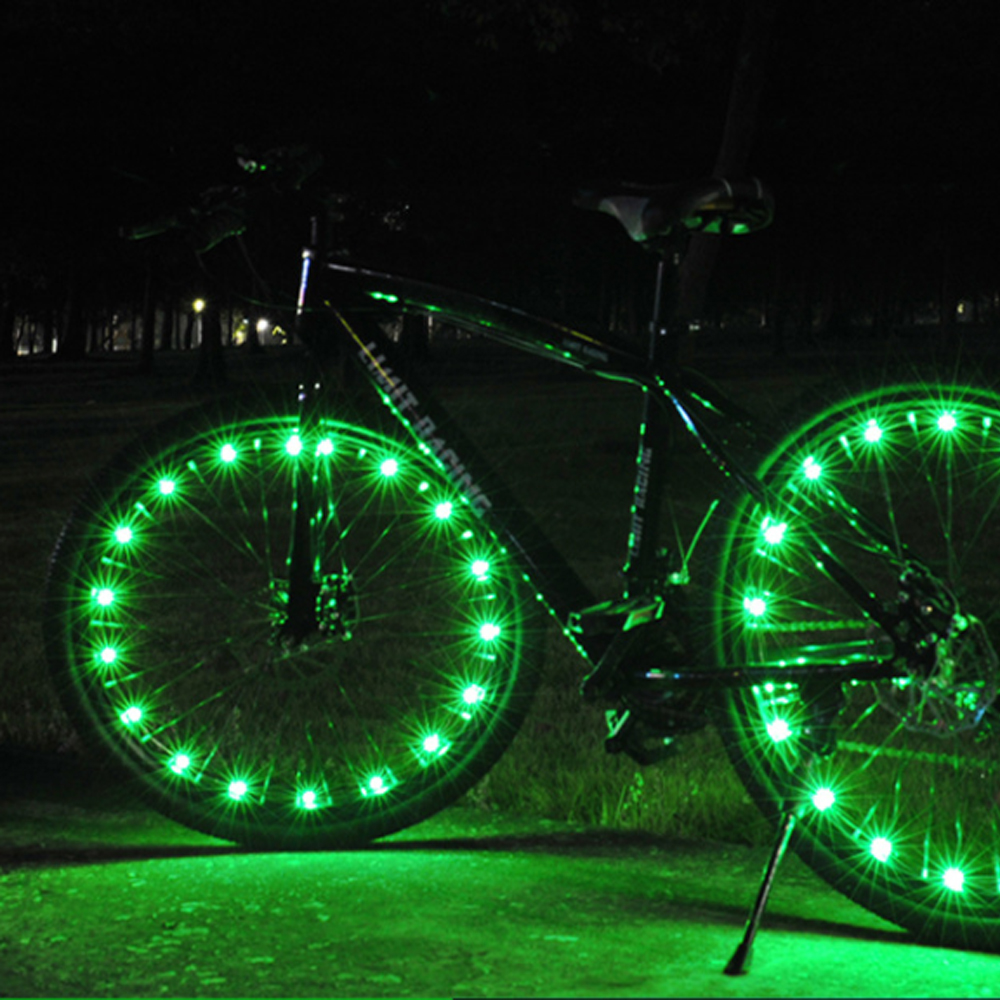 와이어 LED 자전거 휠라이트 플래시-그린 LED와이어 안전등 바퀴 휠조명 안전 라이트 주행등