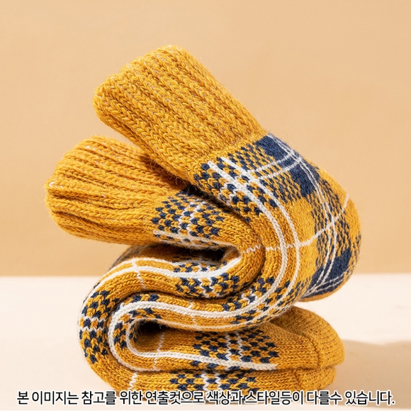 겨울 여성 줄무늬 양모양말 2p세트(Free) (블랙)