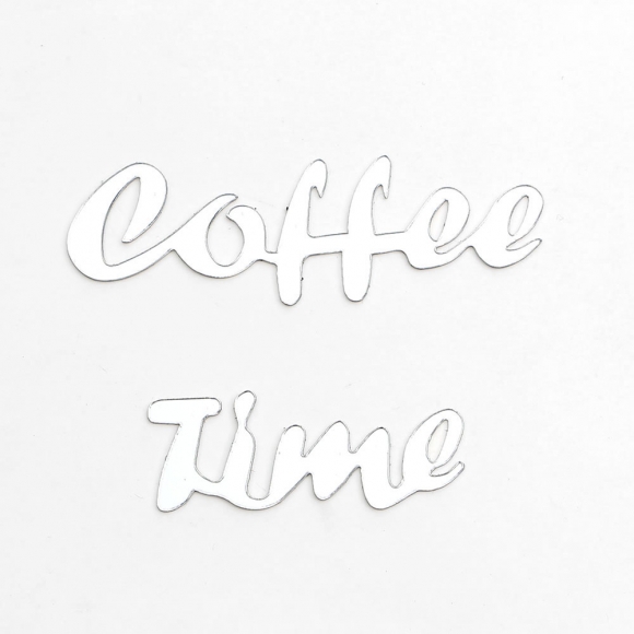 DIY 커피타임 붙이는 벽시계(실버)