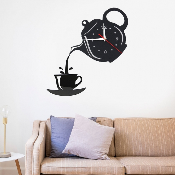 DIY 카페향기 붙이는 벽시계(블랙)