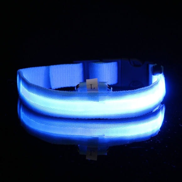 LED 애견 강아지 목줄(L) (블루)