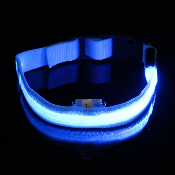 LED 애견 강아지 목줄(L) (블루)