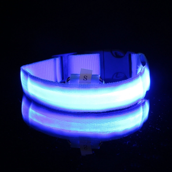 LED 애견 강아지 목줄(S) (블루)
