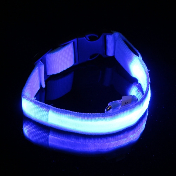LED 애견 강아지 목줄(S) (블루)