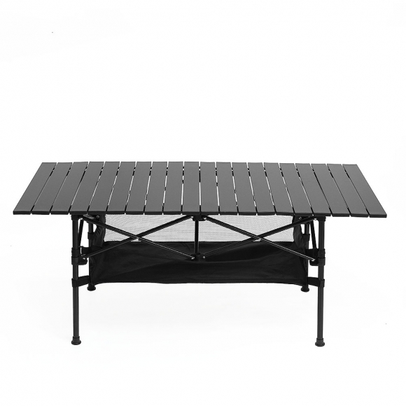 캠핑용 접이식 롤테이블(118x55cm) (블랙)