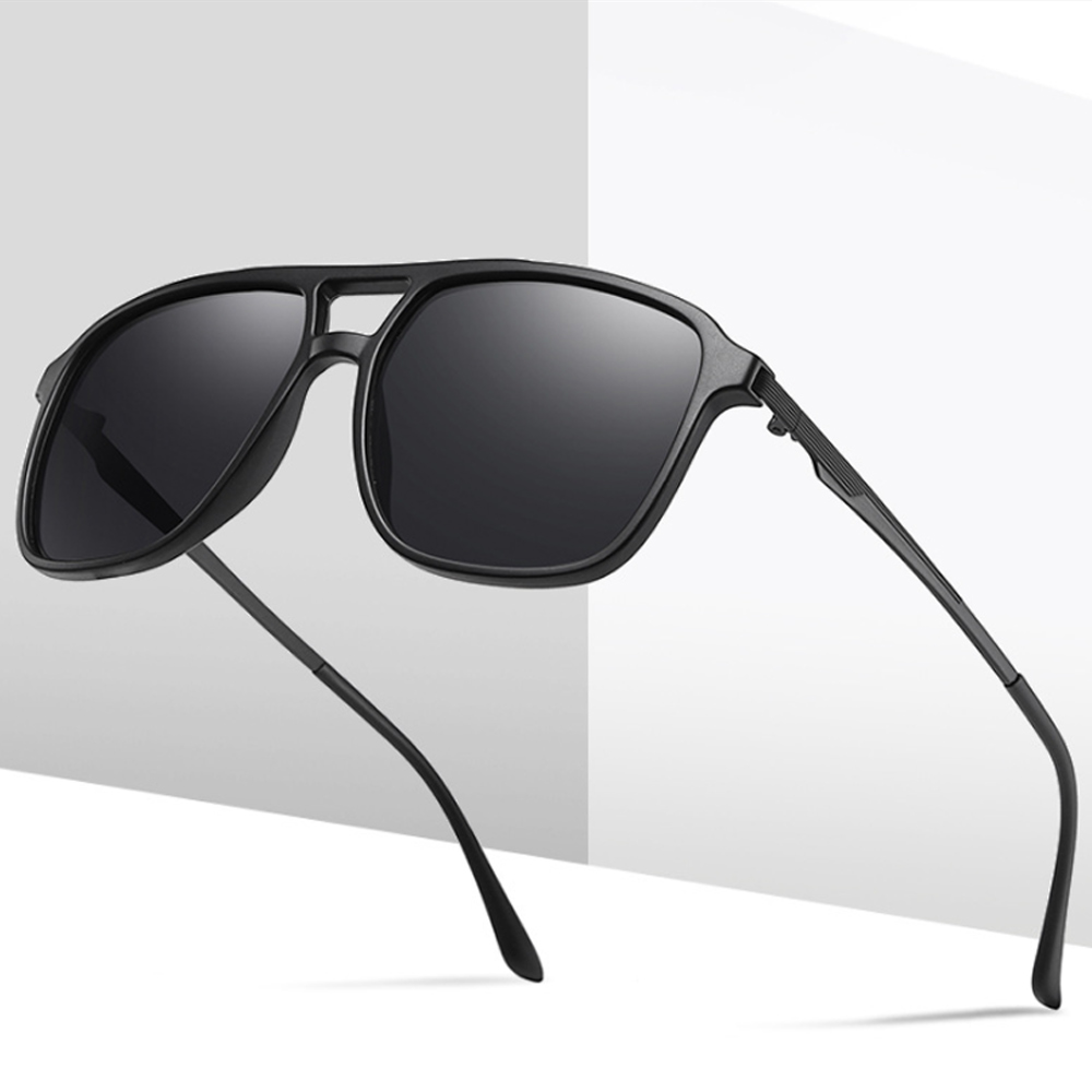 뿔테 편광 선글라스 남성용 바이크 고글 선글라스 자외선 차단 안경 스포츠용 선그라스
