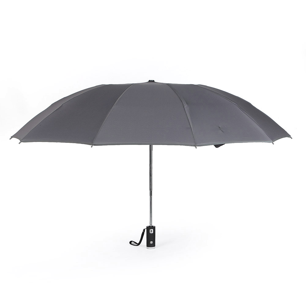 Oce 거꾸로 접히는 LED 완전자동 안전 우산 그레이 반전 접는  형광 썬쉐이드 휴대용 랜턴