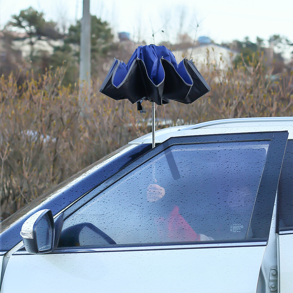 Oce 손전등 LED 완전자동 UV 거꾸로 안전 우산 양산 블루 형광 썬쉐이드 오토UMBRELLA 휴대용 랜턴