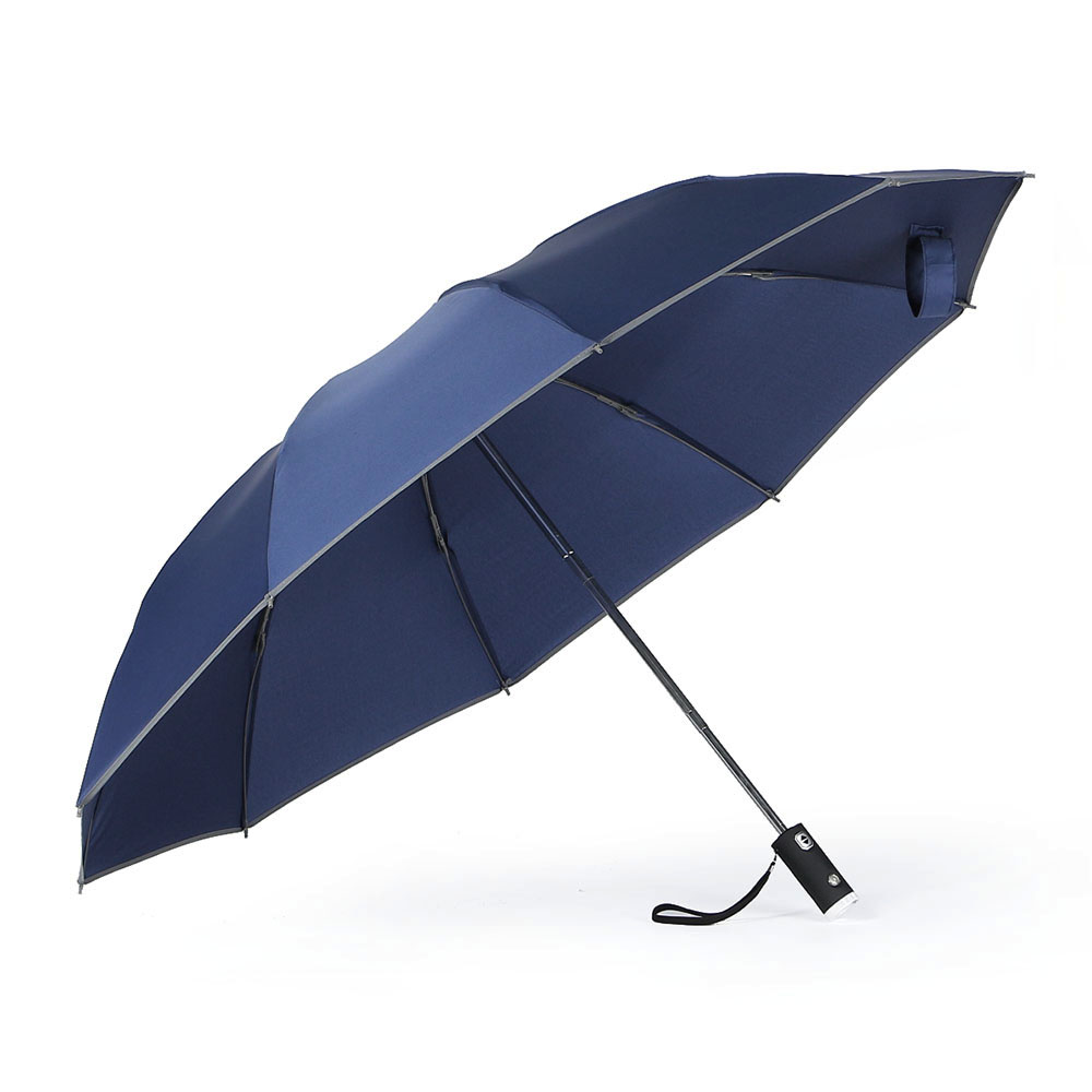 Oce 손전등 LED 완전자동 거꾸로 안전 우산 블루 장마철 대비 휴대용 랜턴 형광 썬쉐이드