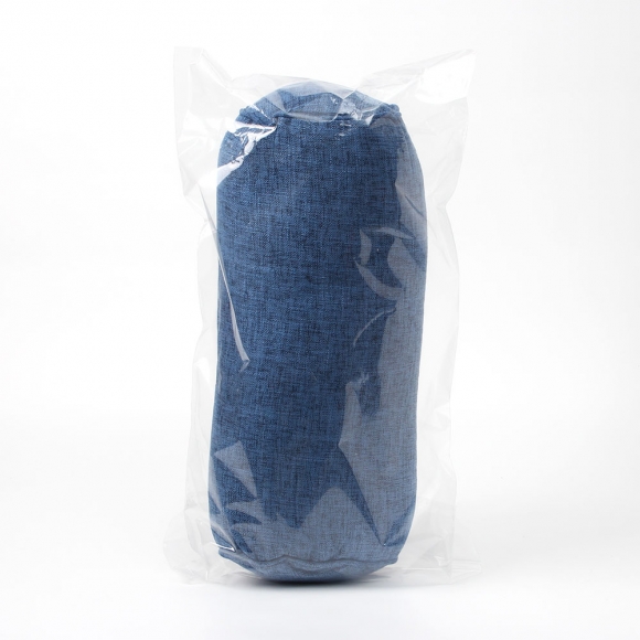 홈스테이 면마 원통 쿠션(15x40cm) (블루)