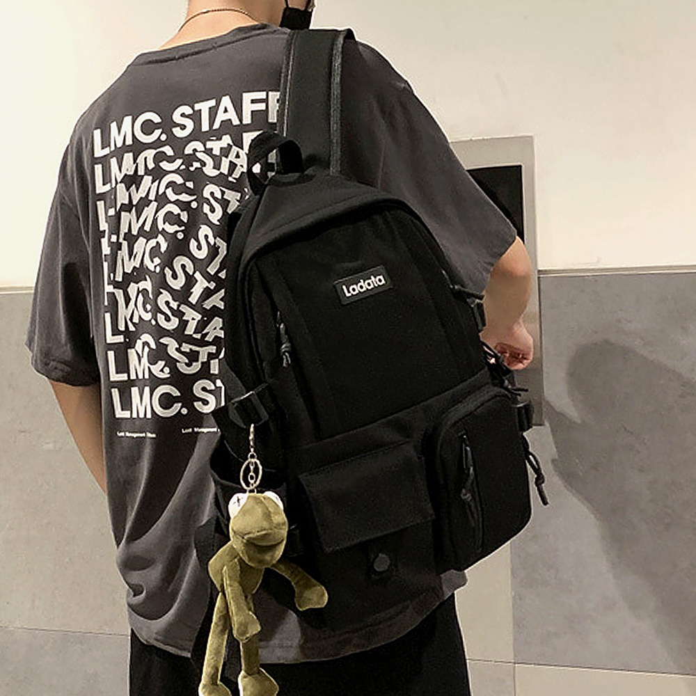 Oce 블랙 백팩 데일리 배낭 검정 예쁜 초등학교 가방 캐쥬얼 캐주얼 백팩 대학생 20대 가방