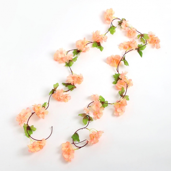 블룸 벚꽃 조화 넝쿨 2p세트(피치)
