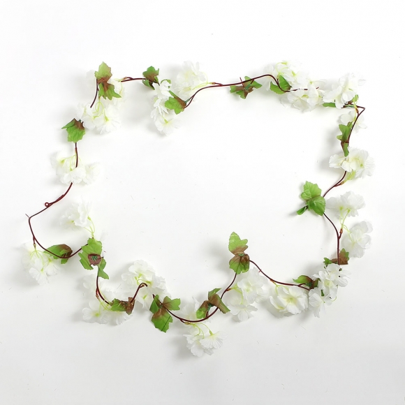 블룸 벚꽃 조화 넝쿨 2p세트(화이트)