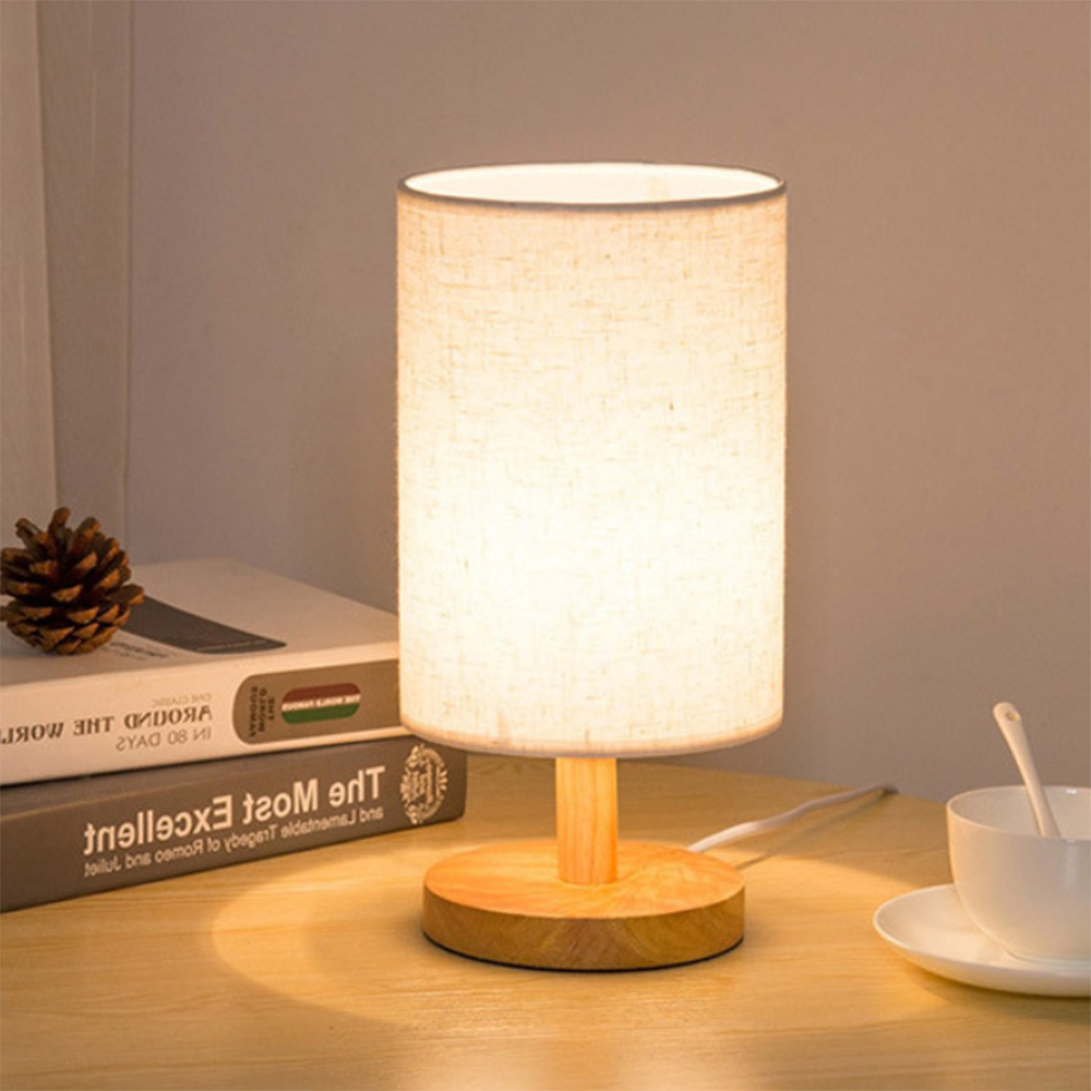 Oce 5단 LED 원형 스탠드 갓 무드등 하얀 조명 감성 스탠드 수면 유도 취침 탁상 램프