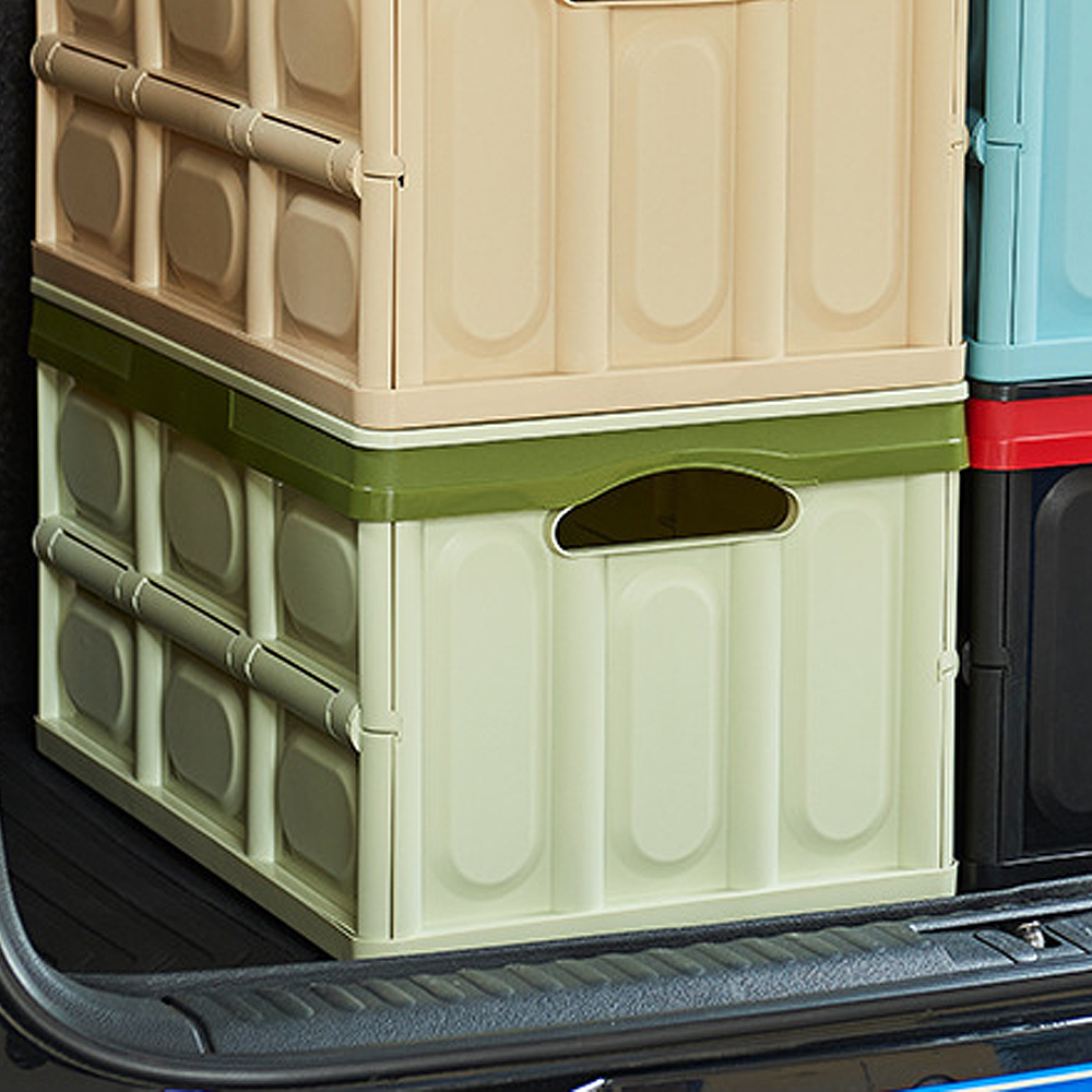 폴딩 정리함 방수 캠핑 테이블 박스 그린 30L 방수백세트 플라스틱 공간 가구 차 수납 상자 틈새 공간 수납장