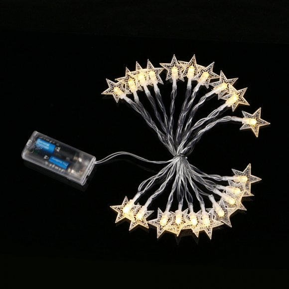 20구 LED 별 가랜드 전구(2.8m) (웜색)