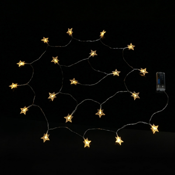 20구 LED 별 가랜드 전구(2.8m) (웜색)