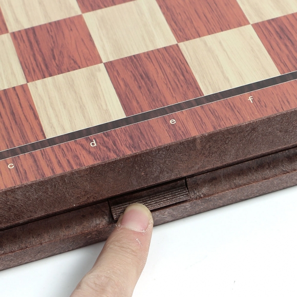 앤티크 접이식 자석 체스(28x24.5cm) (브라운+아이보리)
