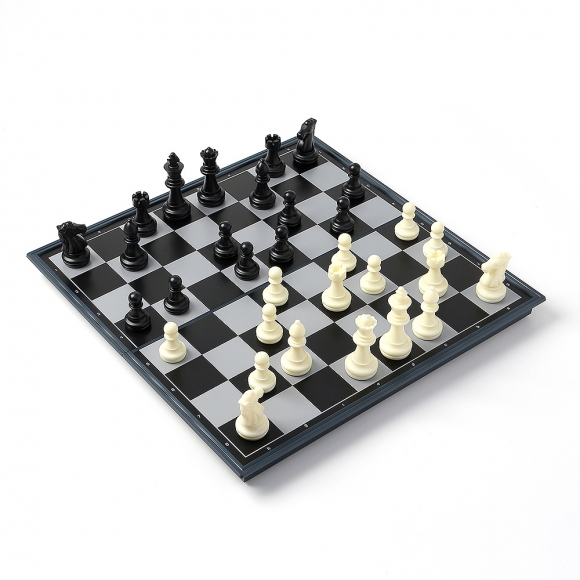 앤티크 접이식 자석 체스(32x32cm) (블랙+화이트)