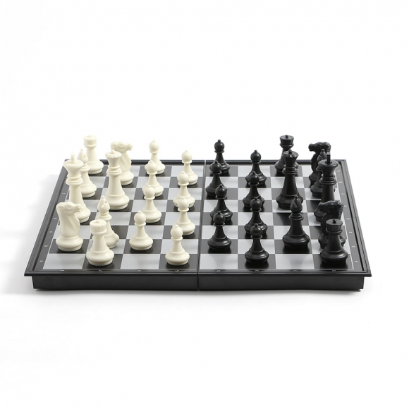앤티크 접이식 자석 체스(36x36cm) (블랙+화이트)