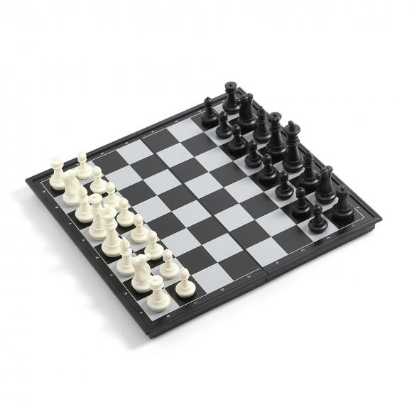 앤티크 접이식 자석 체스(36x36cm) (블랙+화이트)