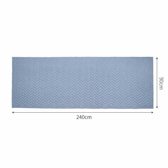 헤링본 워싱면 4인용 소파패드(90x240cm) (블루)