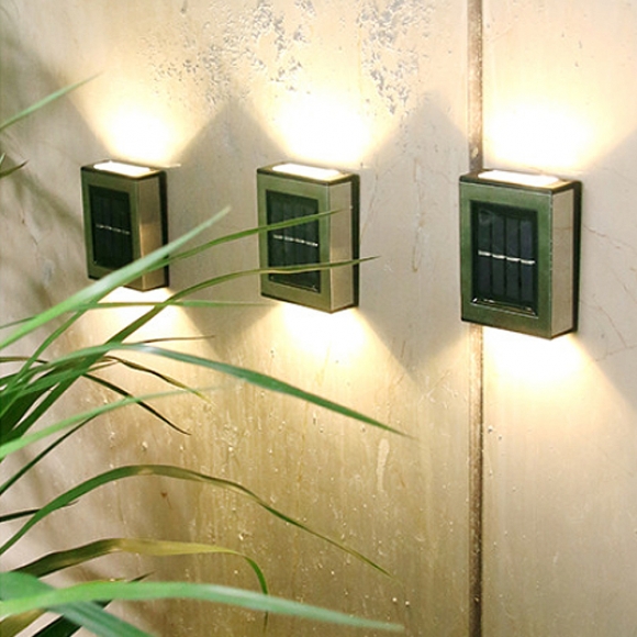 LED 정원 태양광 벽부등 2p세트(웜색)