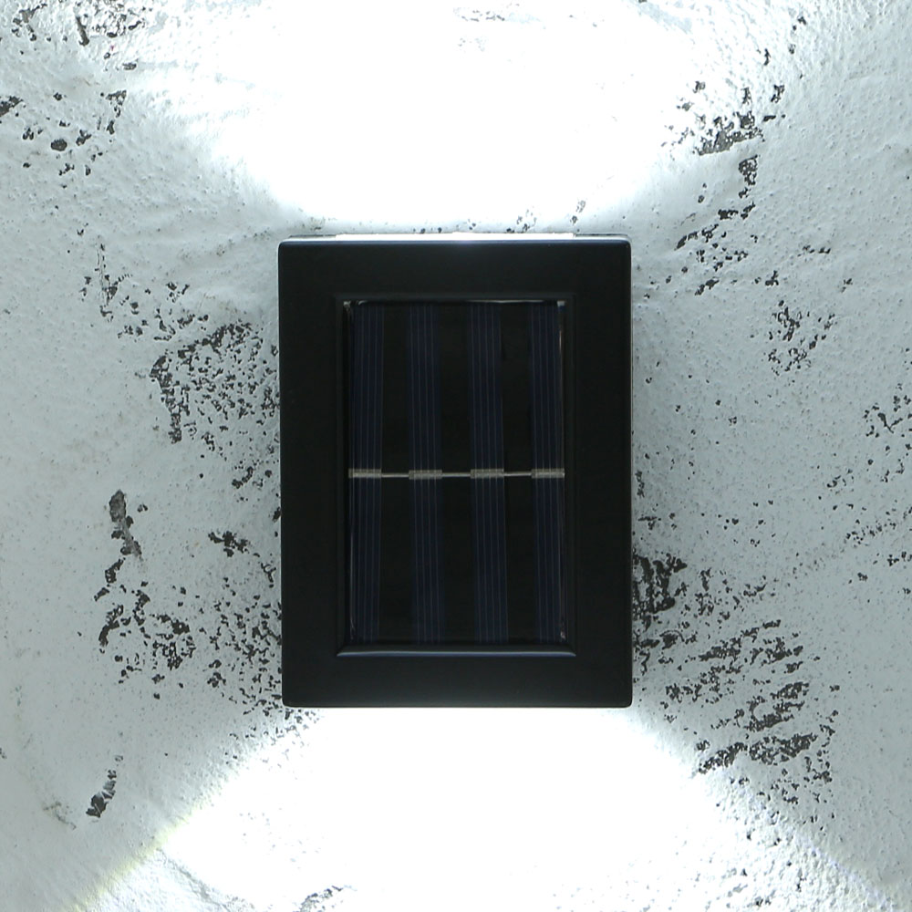 Oce 사각 자연광 테라스 벽등 정원 조명 2ea 조경 방수 전구 태양광 쏠라 전등 태양열 채광 LED
