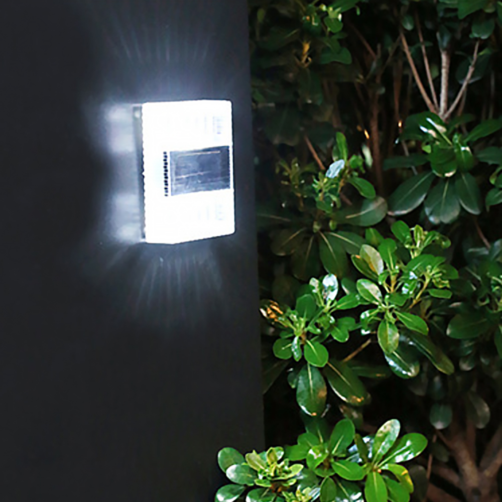 Oce 무선 자연광 테라스 벽등 정원 조명 4ea 루프탑 옥상 담벼락 태양열 채광 LED 태양광 쏠라 전등