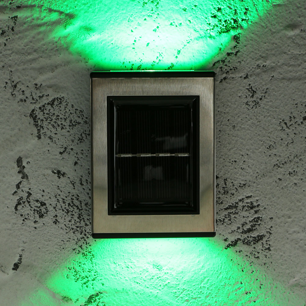Oce 사각 태양열 LED 직부등 야외 조명 2P 레인보우 실외 등 방수 실외 벽등 정원등