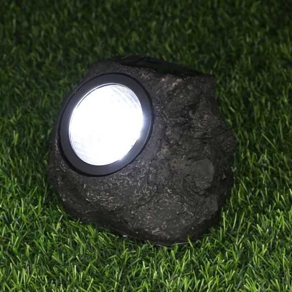LED 가드닝 태양광 돌 정원등(백색)