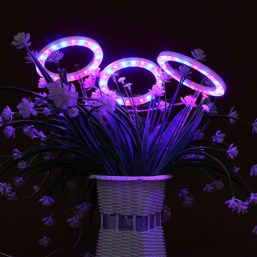 LED 식물 성장등 화분 조명 3헤드 레드블루 화분등 가드닝 재배용LED바