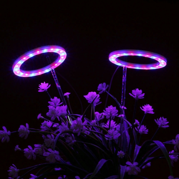 엔젤링 화분 LED 식물등(2헤드) (레드+블루)