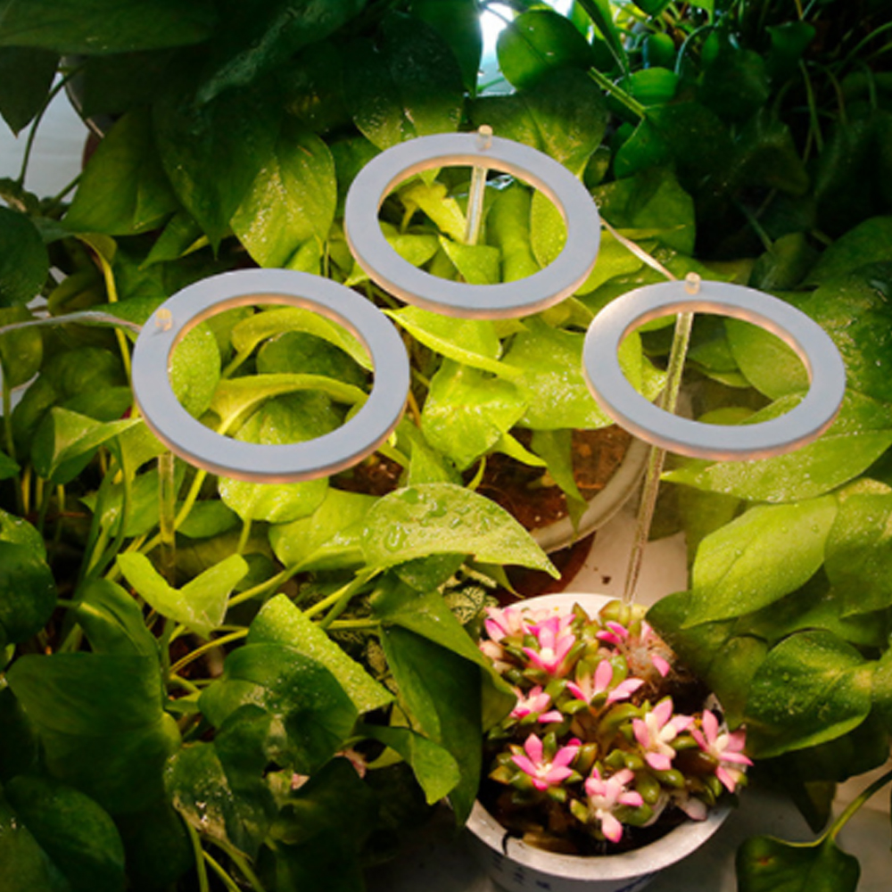 Oce LED 식물 성장등 화분 조명 3헤드형 웜색 가드닝 형광등 전등 홈플랜트