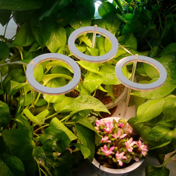 엔젤링 화분 LED 식물등(3헤드) (웜색)