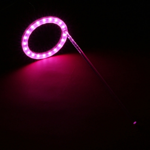 엔젤링 화분 LED 식물등(2헤드) (핑크)
