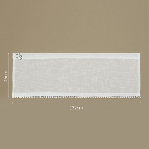 방울 폼폼 바란스 커튼(132x45cm)