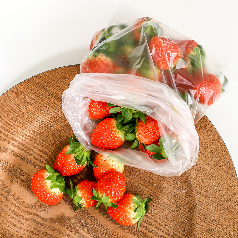 푸드마크 뽑아쓰는 봉투 위생 비닐팩 100매 25x40 투명 비니루 식품 정리 음식 보관 비닐백