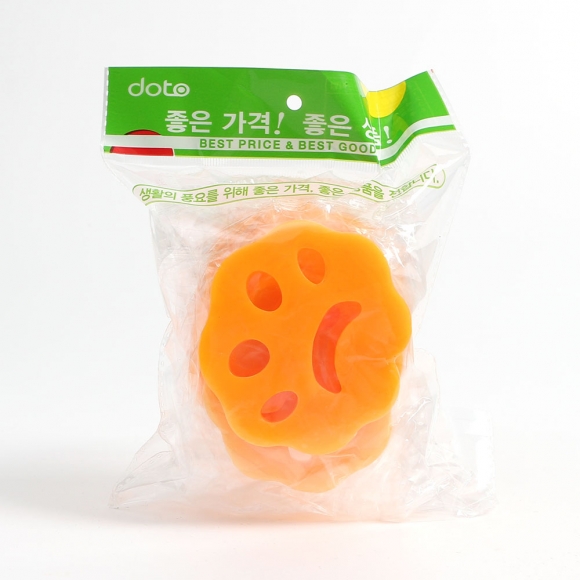 먼지제거 흡착 실리콘 5p세트(오렌지) (꽃)