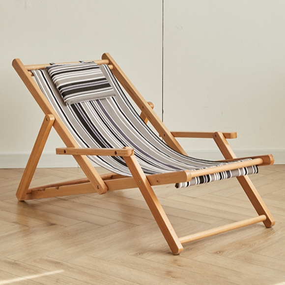 길이조절 느티나무 의자(그레이줄무늬)