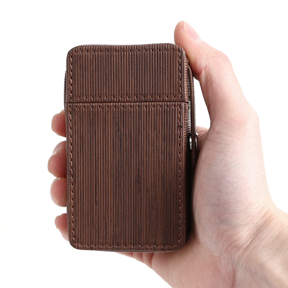 Oce 인조 가죽 담배통 지갑 담뱃갑 브라운 이너백 담배통 커버  휴대용 이너 가방