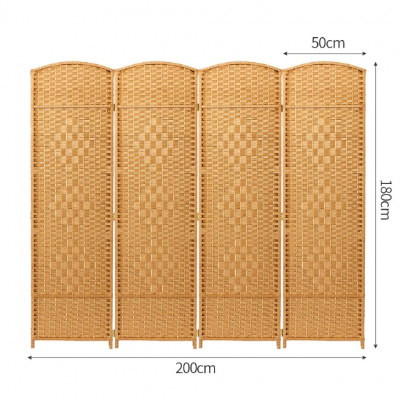라탄 구텐 4단 파티션(180cmx200cm) (베이지)