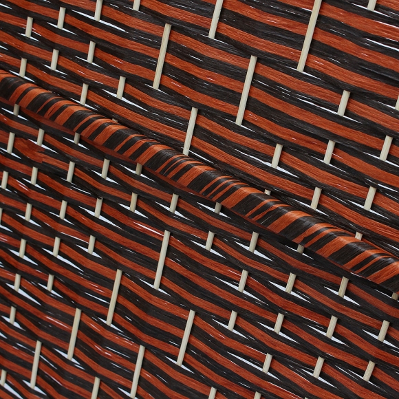 라탄 오픈형 4단 파티션(180cmx200cm) (브라운)