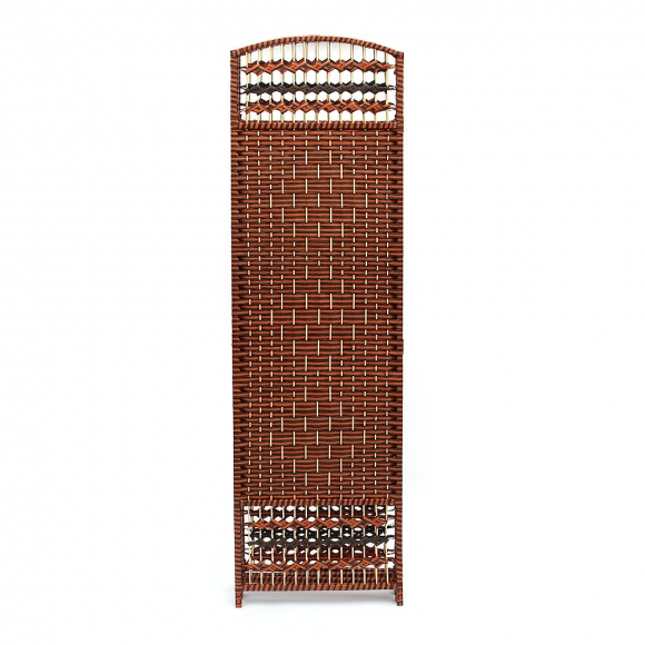 라탄 오픈형 4단 파티션(180cmx200cm) (브라운)