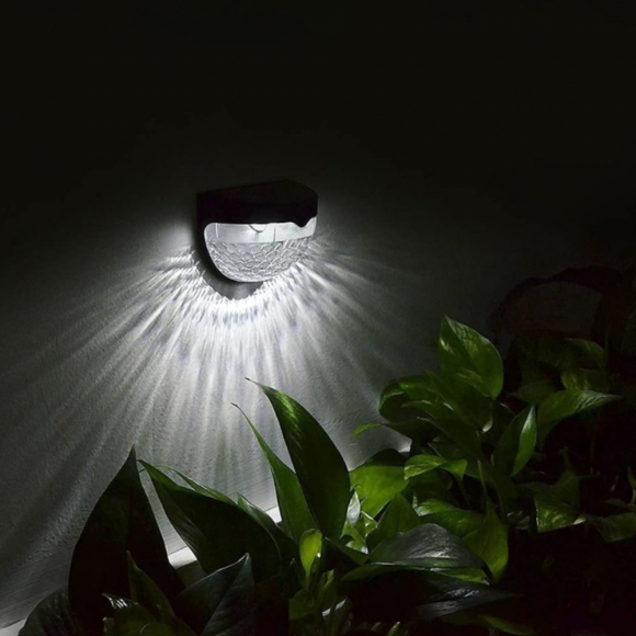 LED 오로라 태양광 벽부등 2p세트(백색) (블랙)