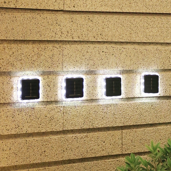 선샤인가든 LED 태양광 바닥등 2p세트(백색) (사각)